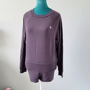 Victoria Secret Purple Modal Long Sleeve Top Size Large